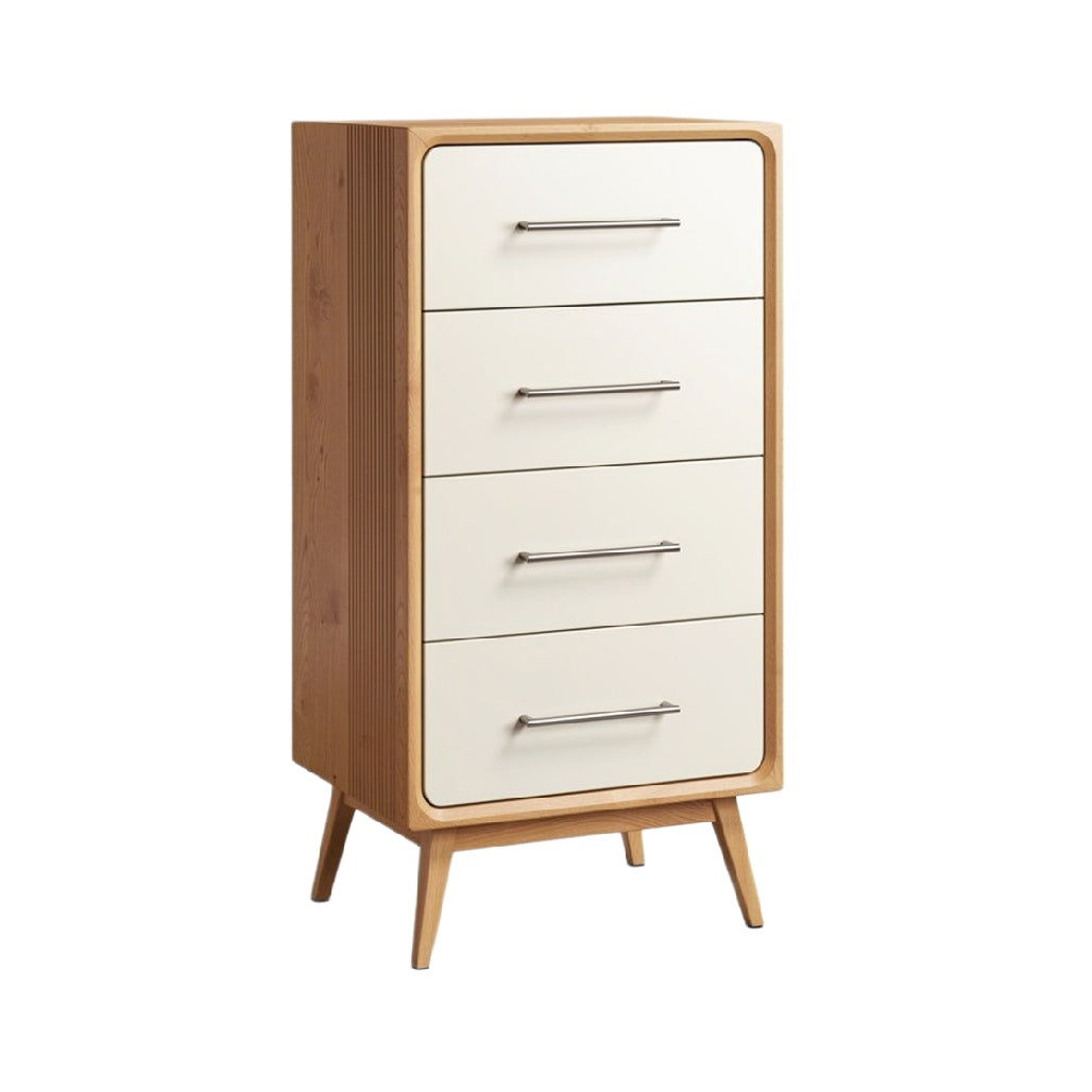 Moderne kast met vier laden en houten afwerking