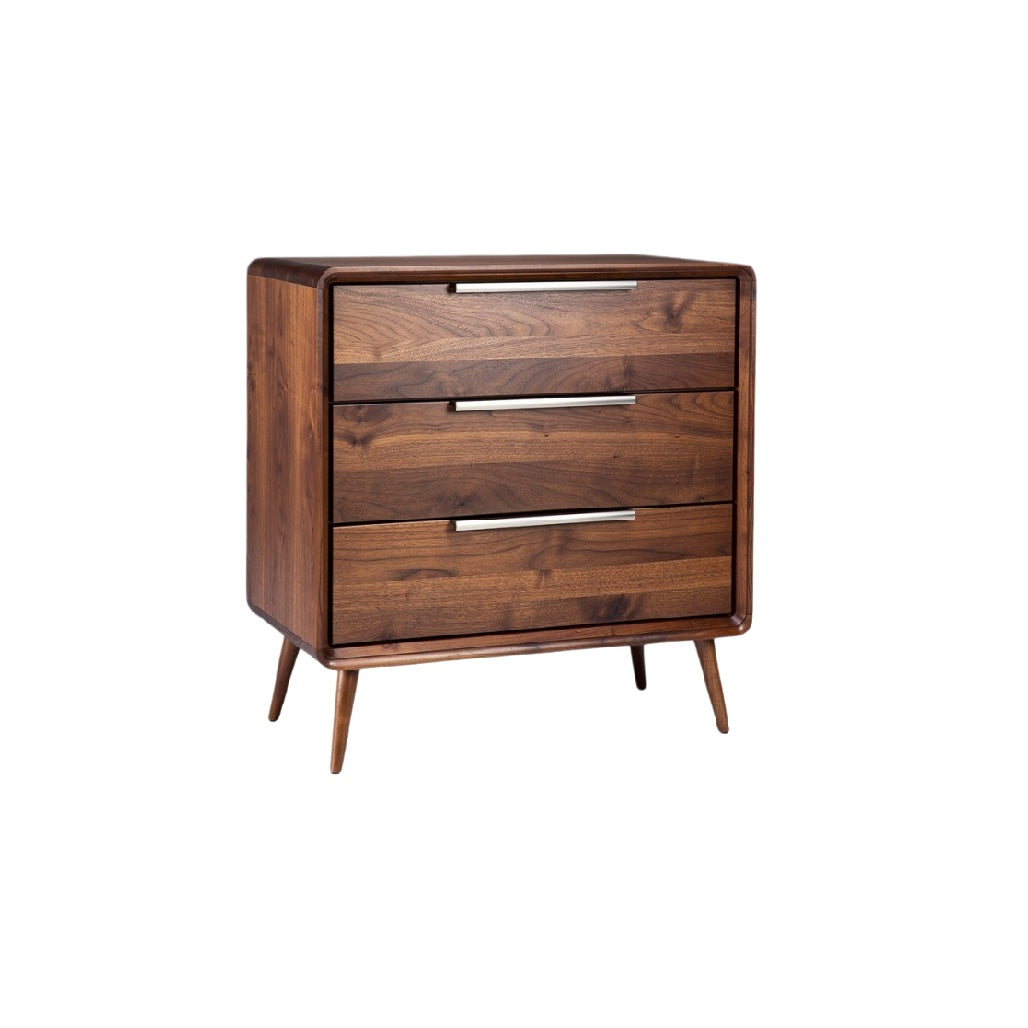 Moderne houten ladekast met drie lades